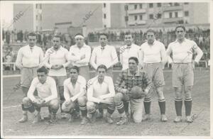 Una formación del Zaragoza F.C. En la temporada 1935-1936