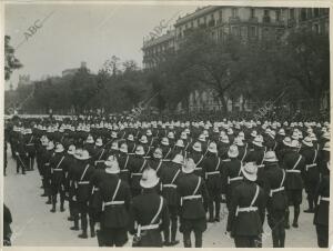 La guardia municipal, homenaje en la Castellana