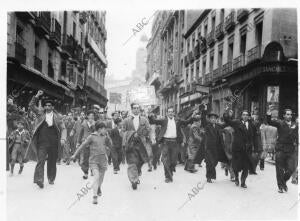 Una de las Manifestaciones que Recorrieron las Calles Madrileñas en febrero de...