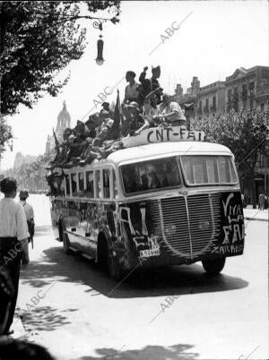 Las Milicias Saliendo para Zaragoza