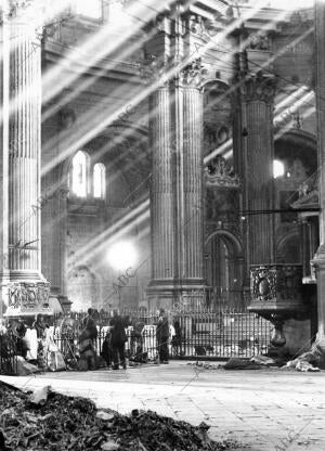 Interior de la catedral de Málaga Profanada durante la Guerra Civil