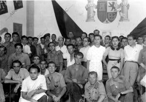 Inauguración del hogar del soldado en un hospital militar de el Escorial