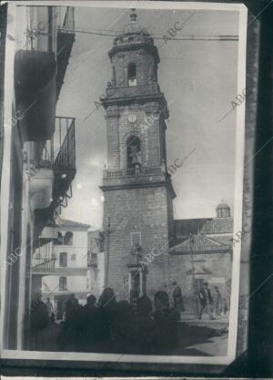 Vista de la torre de la iglesia parroquial de san Bartolomé