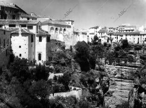 Vista parcial de Ronda, Es el vértice del Triánglo de paso y Alijo (Málaga)