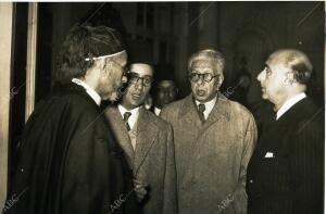 El Rey de Libia, Idriss I, durante su visita A Madrid