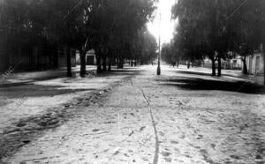 Una de las Calles de Cartagena después de una Nevada