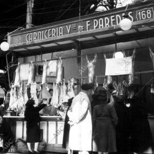 Carnicería en un mercado de Madrid