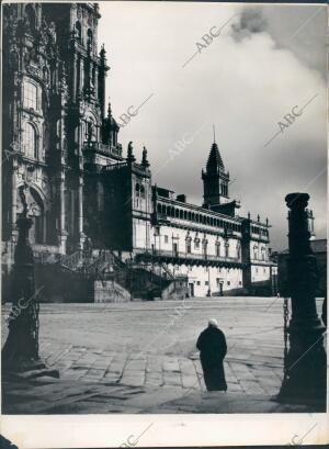 Exterior de la catedral de Santiago de Compostela,