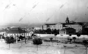 Vista parcial del paseo de san arcadio donde se Aprecia la caseta municipal en...