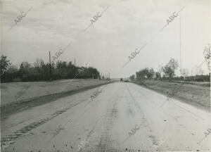Las Rozas (Madrid), Obras de ensanche de la carretera de La Coruña en el...