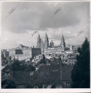 Vista de la catedral de Santiago de Compostela