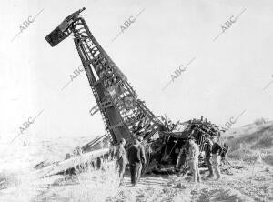 Restos de los aviones en el paraje denominado Algarrobina, cerca de Palomares