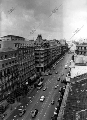 Vista de la calle de Serrano. Madrid, 5 de septiembre de 1969