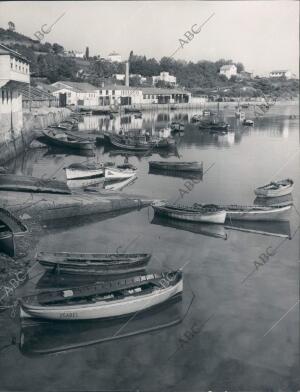 El borde del caserío Pontedeumés Reflejado en la ría