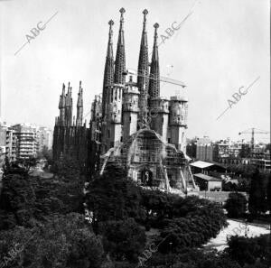 Reportaje gráfico sobre el estado de las obras de la Sagrada Familia