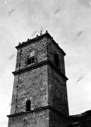 Vista de la torre de la iglesia del Toboso (Toledo)