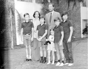 El Rey Simeon de Bulgaria con su familia