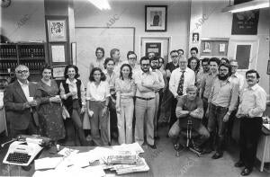 Redacción de Abc Sevilla: Rafael Cubiles, Antonio Pareja, Charo Fernández Cotta,...