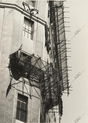 Obras en el edificio de Telefónica en la Gran Vía