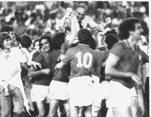 La selección Italiana Celebra su victoria en la final del campeonato <strong>mundial</strong> de...