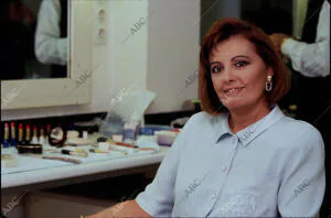 La periodista María Teresa Campos en el camerino