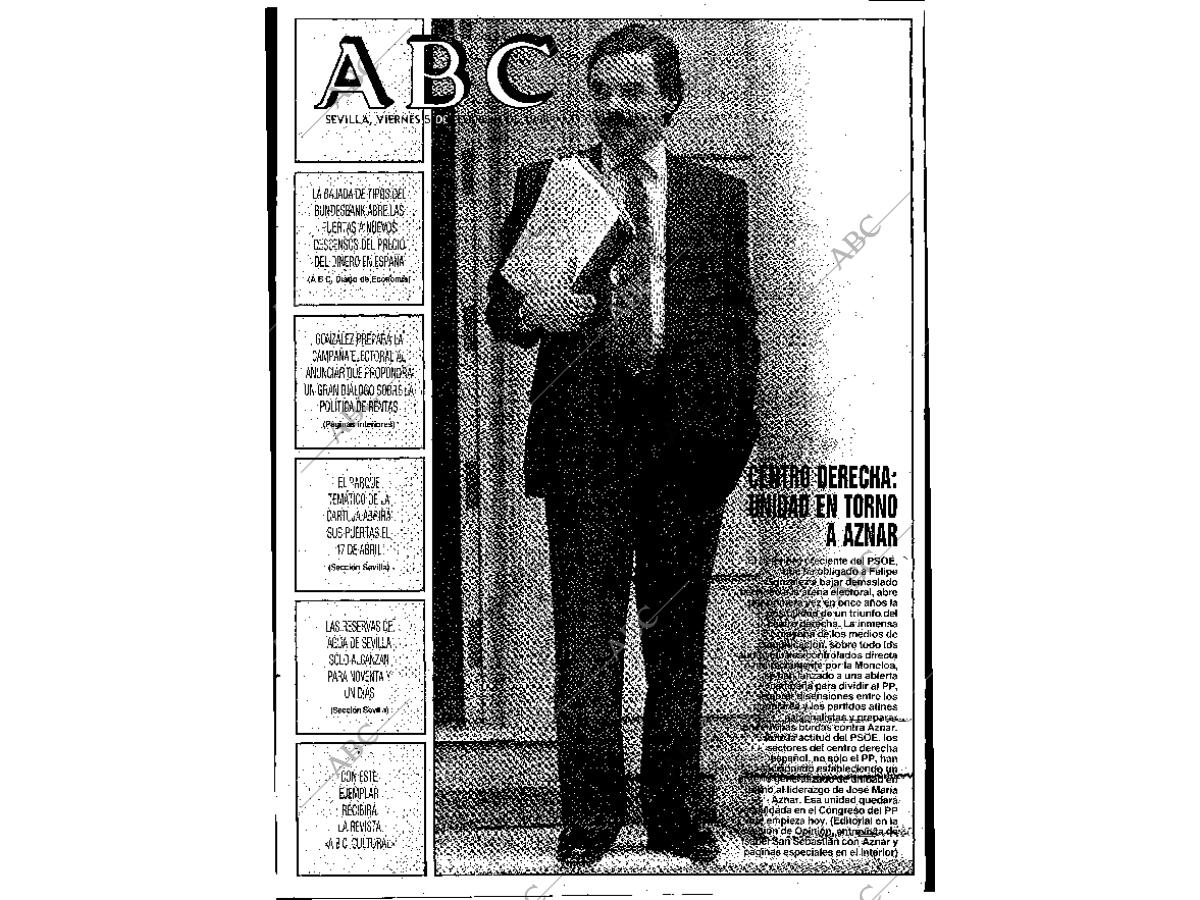 Periódico ABC SEVILLA 05-02-1993,portada imagen