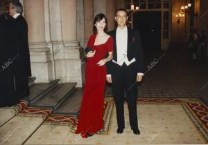 En la imagen, Sybilla a su llegada a la cena de gala en el Palacio Real