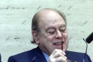 Jordi Pujol en la Delegacion de la Generalitat en Madrid