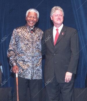 Bill Clinton y Nelson Mandela