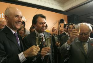 Noche electoral de Ciu...Artur Mas...Duran Lleida...Jordi Pujol.......Foto...