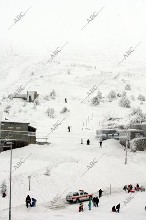 reportaje de la nieve en la Sierra Madrileña de Navacerrada foto Jaime Garcia...