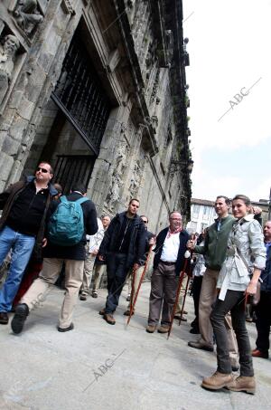 Visita de los Príncipes de Asturias a Santiago de Compostela después de haber...