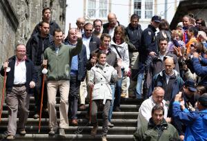 Visita de los Príncipes de Asturias a Santiago de Compostela después de haber...