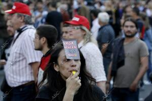 Imagen de la huelga general en Barcelona