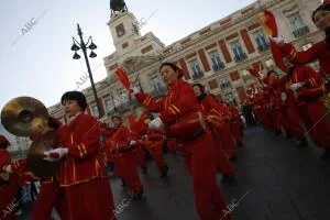 Desfile pasacalles entre la Puerta del Sol y la Plaza de España organizado por...