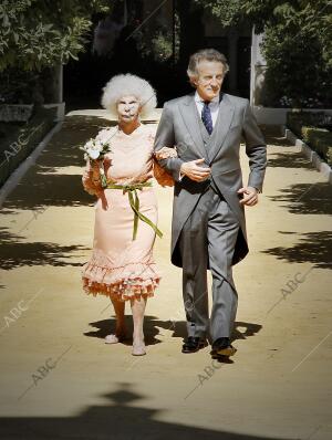 Boda de la duquesa de Alba con Alfonso diez en el palacio de las Dueñas