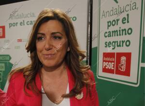 noche electoral del Psoe primera comparecencia de Susana Diaz