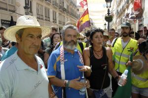 Detenciones de Policia en la Manifestacion en Malaga de Gordillo marcha en...