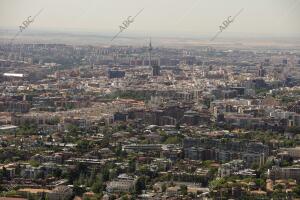 Reportaje desde la torre espacio (vista aerea) Madrid 12/06/2013 Foto Matias...