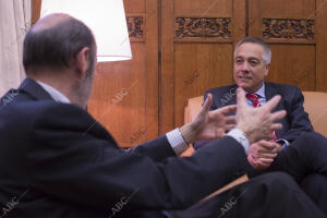 Alfredo Perez Rubalcaba se reune en el Congreso de los Diputados con Pere...