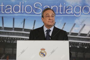 Rueda de prensa del presidente del Real Madrid Florentino Pérez