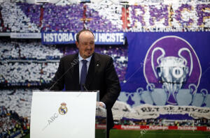 Presentación de rafa Benítez en el Santiago Bernabéu