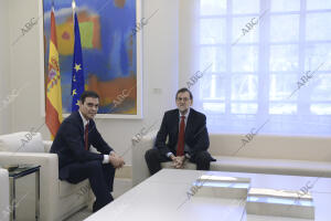 Reunión de Mariano Rajoy y Pedro Sánchez en la Moncloa