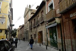 Preparacion festejos aniversario Cervantes en el barrio de Las Letras