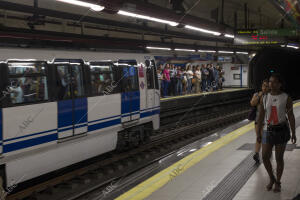La estación de Metro de Sol durante la huelga de maquinistas