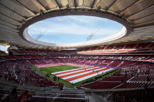 Partido inaugural de estadio Wanda Metropolitano, entre el Atlético de Madrid y...