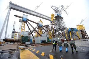 Ferrol (La Coruña), 16/03/2018. Instalaciones de Navantia en Fene. Una de las...