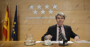 Ángel Garrido en rueda de prensa tras la reunión del Consejo de Gobierno