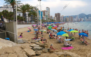 Benidorm (Alicante), 29/06/2018. Playa de levante en Benidorm