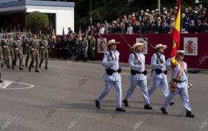 El Rey Felipe VI, la Reina Letizia y la Princesa Leonor presiden el desfile de...